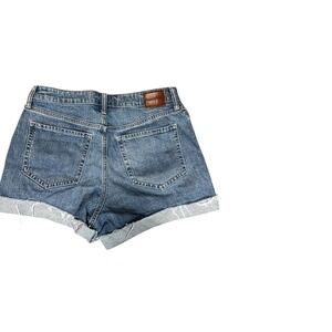 Denim‎ Shorts Cuffed High Waist Casual Everyday Blue Jean Shorts